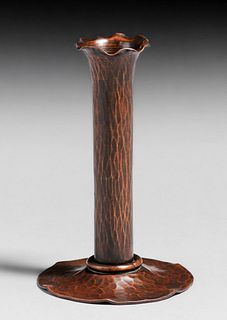 Avon Coppersmith Hammered Copper Stem Vase c1930s