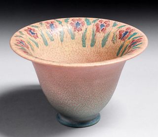 Rookwood Pottery Louise Abel Flared Matte Floral Vase 1921