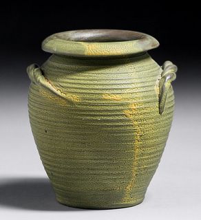 Weller Fleron Hand-Thrown Two-Handled Vase c1920s