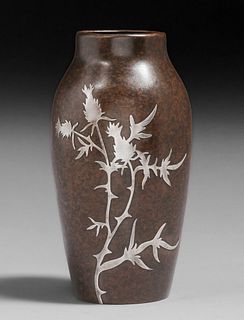Heintz #3662 Sterling on Bronze Vase c1915