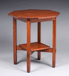 Stickley Brothers Octagonal Lamp Table c1910