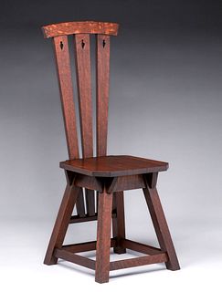 Barber Brothers Cutout Hall Chair c1905
