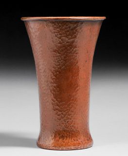 Gustav Stickley #26 Hammered Copper Vase c1910