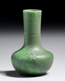 Grueby Pottery Matte Green Vase c1910