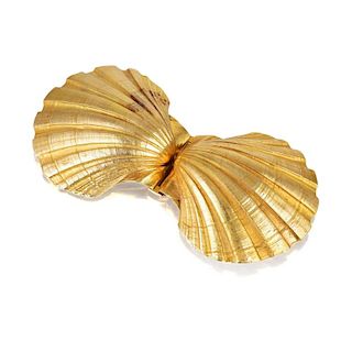A Gold "Scallop Shell" Belt Buckle, by Saint-Gaudens