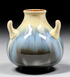 Rare Fulper Pottery Three-Handled Vase c1910
