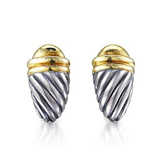 David Yurman Gold and Silver Earrings