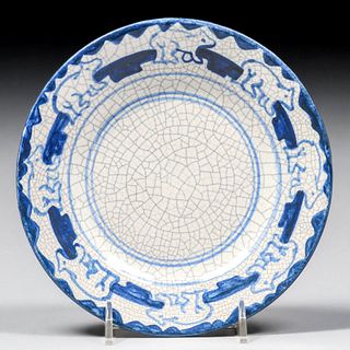 Dedham Pottery Polar Bear Plate c1920s