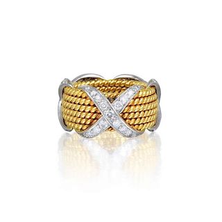 Tiffany & Co. by Jean Schlumberger Large Diamond "Rope" Ring