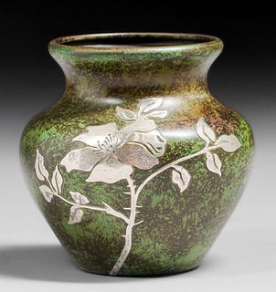 Heintz #3812 Sterling on Bronze Vase c1915