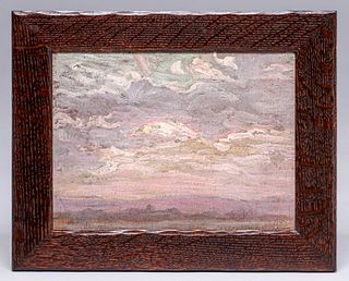 Charles Franklin Chamberlain (1871 – 1947) Impressionist Sunset Clouds c1920s