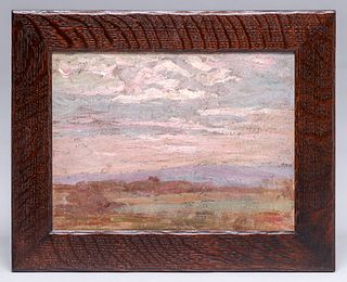 Charles Franklin Chamberlain (1871 – 1947) Impressionist Clouds & Hills c1920s