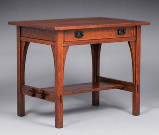 Small L&JG Stickley One-Drawer Library Table c1917