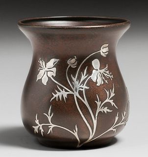 Heintz #3834 Sterling on Bronze Vase c1915