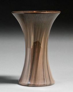 Fulper Pottery Corseted Striped Elephants Breath Vase c1910