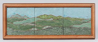 Cal Art Richmond Three-Tile Frieze c1920s