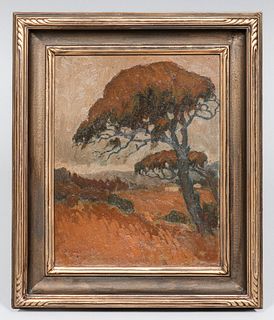Charles Louis Turner (1867-1919) Painting Monterey Cypress Tree c1910