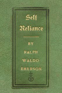 Roycroft Suede Leather Book "Self Reliance" by Ralph Waldo Emerson 1902