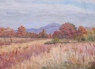 Charles Franklin Chamberlain (1871-1947) Impressionist Autumn Meadow c1920s