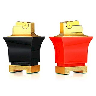 A Set of Two Vintage "Pagoda" Lighters by ASR