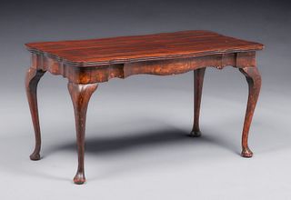 Antique Queen Anne Style Mahogany Coffee Table c1930s