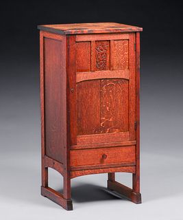 Grand Rapids Oak One-Door Cabinet c1915