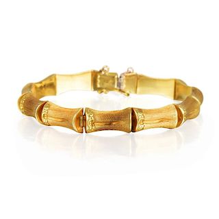 A Gold Bamboo Bracelet