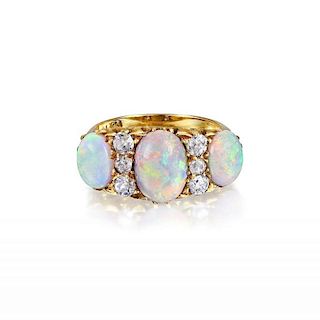 An Art Deco Opal and Diamond Ring