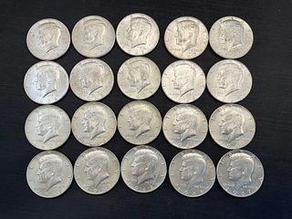 Lot of 20 Kennedy Silver Clad Half Dollars