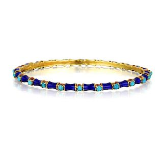 Tiffany & Co. Enamel and Turquoise Bracelet