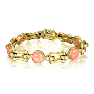 Tiffany & Co. Retro Coral and Gold Bracelet