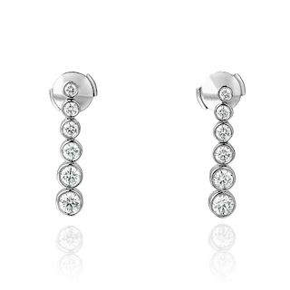 Tiffany & Co. Platinum and Diamond "Jazz" Earrings