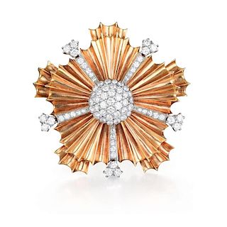 Tiffany & Co. Retro Diamond Starburst Pin