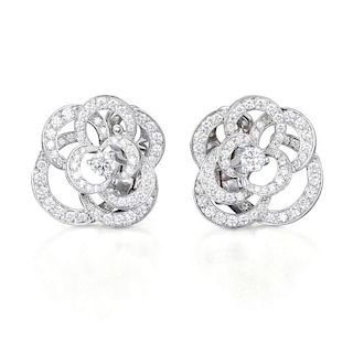 Chanel "Camelia" Diamond Earrings