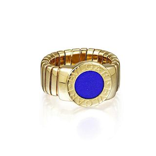 Bulgari "Tubogas" Gold and Lapis Lazuli Ring