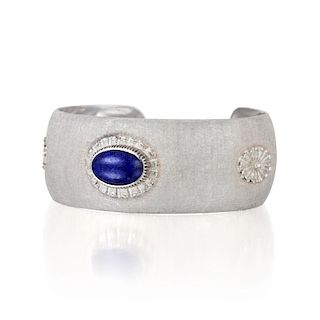 Buccellati Silver and Lapis Lazuli Cuff