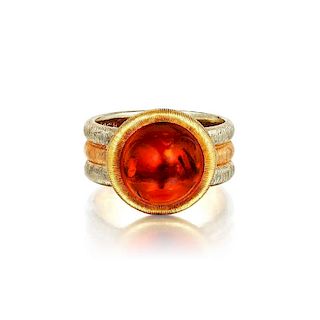 Buccellati Gold and Amber Ring