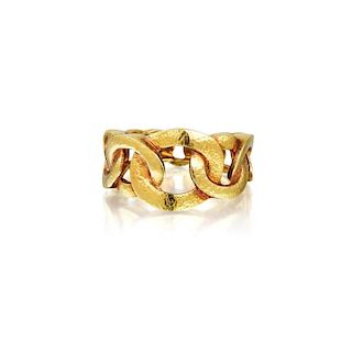 David Webb Gold Link Ring