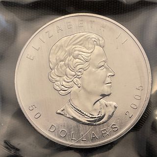 2005 Canada 50 Dollar Maple Leaf 1 oz .9995 Palladium Coin Sealed #3