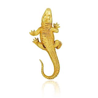 Tiffany & Co. Gold Crocodile Brooch