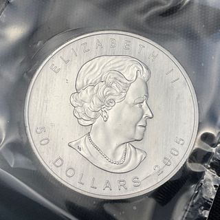 2005 Canada 50 Dollar Maple Leaf 1 oz .9995 Palladium Coin Sealed #5