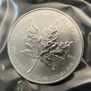 2005 Canada 50 Dollar Maple Leaf 1 oz .9995 Palladium Coin Sealed #7