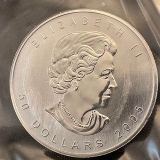 2005 Canada 50 Dollar Maple Leaf 1 oz .9995 Palladium Coin Sealed #8