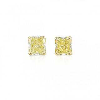 Graff Yellow Diamond Stud Earrings
