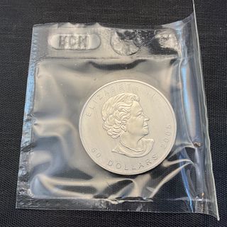 2005 Canada 50 Dollar Maple Leaf 1 oz .9995 Palladium Coin Sealed #10