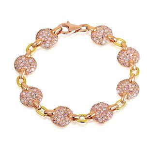 A Natural Pink Diamond Bracelet