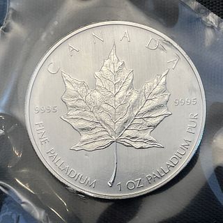 2005 Canada 50 Dollar Maple Leaf 1 oz .9995 Palladium Coin Sealed #11