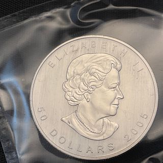 2005 Canada 50 Dollar Maple Leaf 1 oz .9995 Palladium Coin Sealed #12