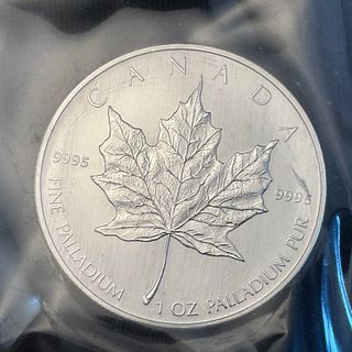 2005 Canada 50 Dollar Maple Leaf 1 oz .9995 Palladium Coin Sealed #14