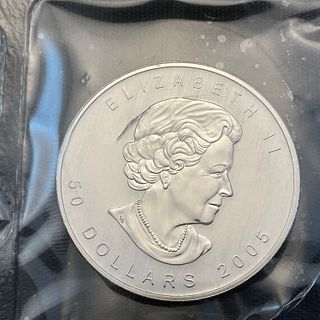 2005 Canada 50 Dollar Maple Leaf 1 oz .9995 Palladium Coin Sealed #16